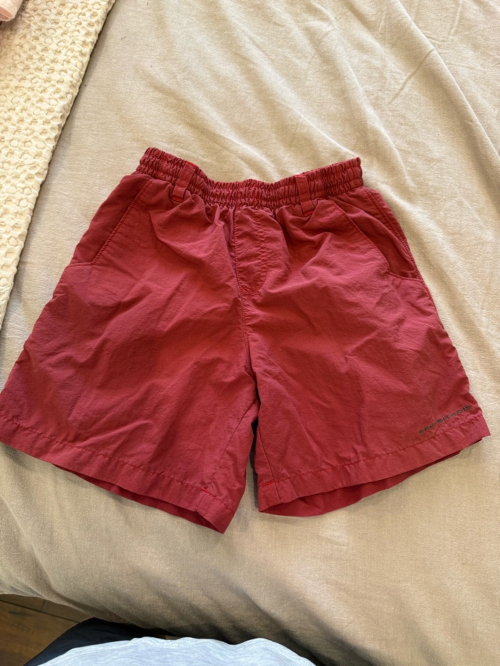 Columbia Kids Red Elastic-Waist Outdoor Shorts
